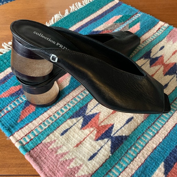 Collection PRIVEE?- black leather, kitten heel, 39 - Picture 6 of 8